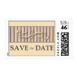 Blush Stripe Flourish Save the Date Postage