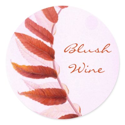 Blush Wine Labels Round Sticker by MiaBellezza