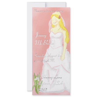 Blushing Bride Invitation by LinnysDesigns