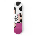 Blushing Cow on Pink Skateboard