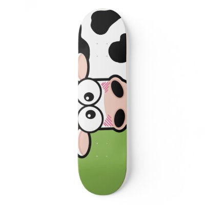 Blushing Cow Skateboard by LisaMarieDesign