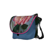 Blushing Delight Rose Messenger Bag