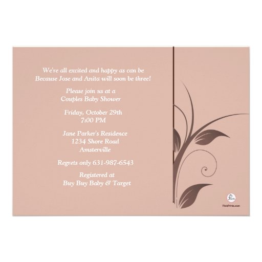 Blushing - Photo Baby Shower Invitation