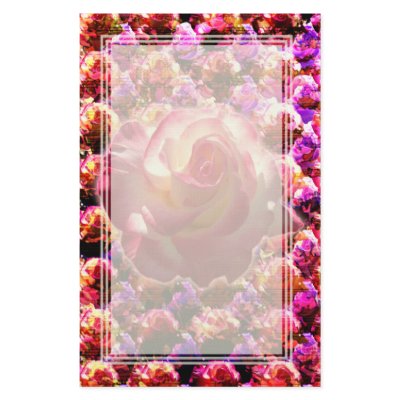 Blushing Rose Blank Stationery by wingedturtle