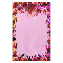 Blushing Rose Flame Stationery