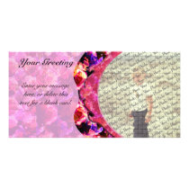 Blushing Roses PhotoCard Template Photo Card