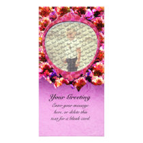 Blushing Roses Vertical PhotoCard Template Photo Card