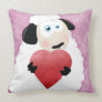 Blushing Sheep Holding Heart American MoJo Pillow