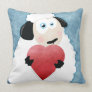 Blushing Sheep Holding Heart American MoJo Pillow