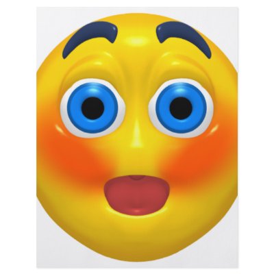 Blushing Smiley Full Color Flyer by SmileyFaceStore
