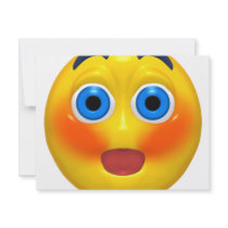 Blushing Smiley invitations by SmileyFaceStore Blushing Smiley invitations