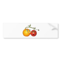 Blushing tomato bumper sticker