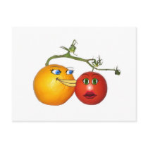 Blushing tomato postcard