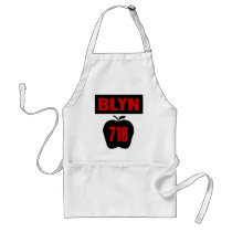 BLYN 718 Inside of Big Apple With Banner, 2 Color aprons by birdy27 BLYN 718 Inside of Big Apple With Banner, 2 Color aprons