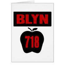 BLYN 718 Inside of Big Apple With Banner, 2 Color cards by birdy27 BLYN 718 Inside of Big Apple With Banner, 2 Color cards