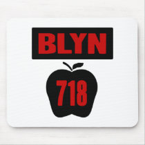 BLYN 718 Inside of Big Apple With Banner, 2 Color Mouse Pad