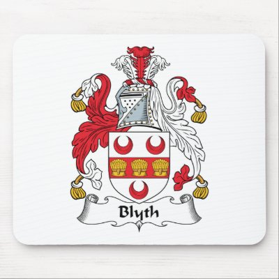 Blyth Family Crest Mouse Mat by coatsofarms