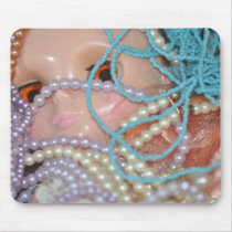 Blythe doll and pearls mousepads