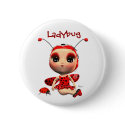 Blythe's World Ladybug Button