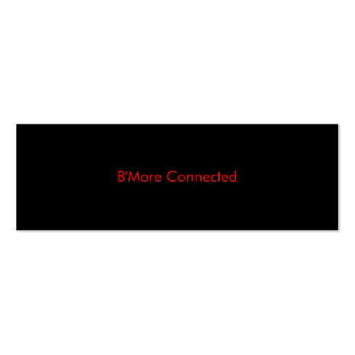 B'More Connected Biz Card 1 Business Card Template