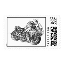 BMW Motorcycle Rider postage