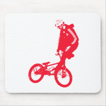 BMX 3 Transparent RED Mouse Mats