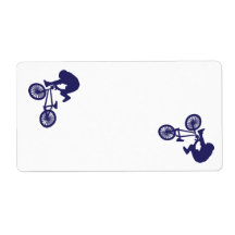 BMX Bike Rider Custom Shipping Label