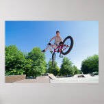BMX Bike Stunt tail whip Print