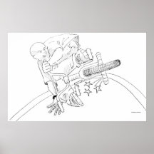 BMX Cartoon Print