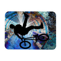 BMX in a Grunge Tunnel Flexible Magnet