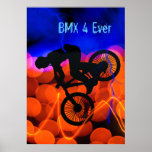 BMX in Light Crystals and Lightning Poster