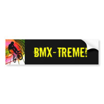 BMX in Lines & Circles Bumper Sticker