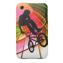 BMX in Lines & Circles Iphone 3 Cases
