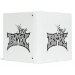BMX king text design grayscale binders