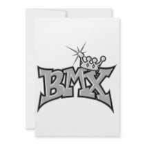 BMX king text design grayscale Custom Invite