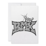 BMX king text design grayscale Custom Invite