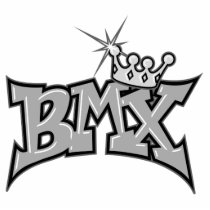 BMX king text design grayscale Photo Sculpture