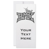 BMX king text design grayscale Rack Card