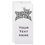 BMX king text design grayscale Rack Card