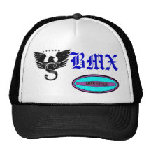 bmx logo an my company logos mesh hats