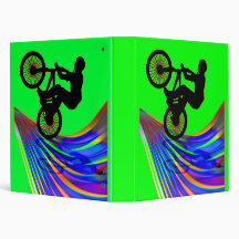 BMX on a Rainbow Road 3 Ring Binder