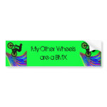 BMX on Rainbow Road Bumper Stickers