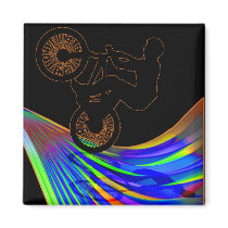 BMX on Rainbow Road Magnet