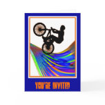 BMX on Rainbow Road Party Cards