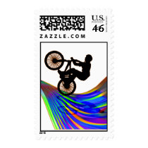 BMX on Rainbow Road Stamp