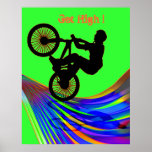 BMX on Rainbow Road Posters