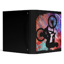 BMX on Rusty Grunge 3 Ring Binders