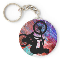 BMX on Rusty Grunge Key Chains
