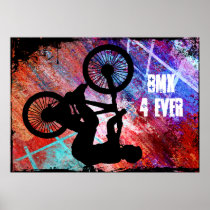 BMX on Rusty Grunge Posters