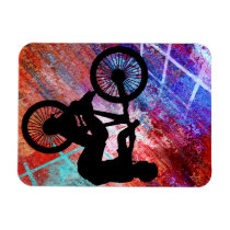 BMX on Rusty Grunge Vinyl Magnets